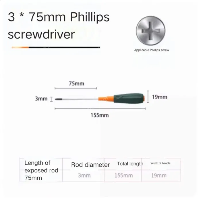 Phillips screwdriver 3*75