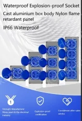 Explosion-proof cast aluminium quad 3-hole black