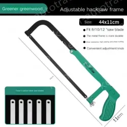 8/10/12 Adjustable Hacksaw Stand Contains 6 carbon hacksaw blades