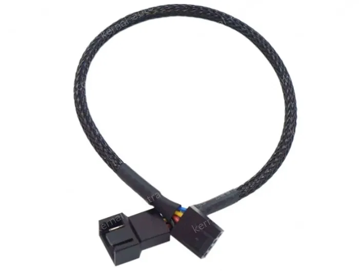 PWM one-point temperature control cooling fan extension cable 1in 1out