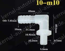 10-M10-M thread right angle elbow