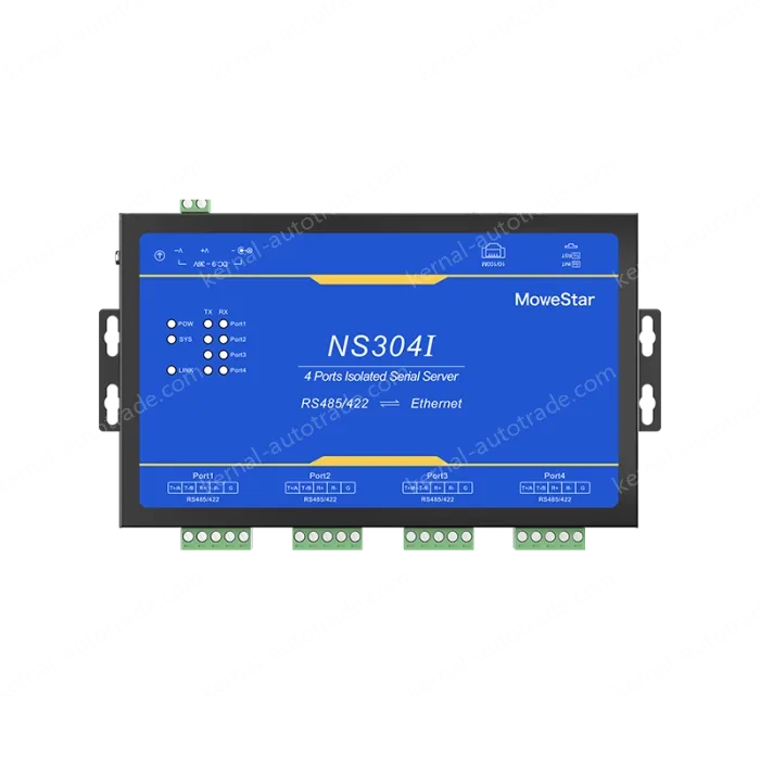 4 Ports RS485/422 Serial to 100M Ethernet Opto-isolated Server