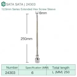 Dafei 6mm with a total length of 250mm-24303