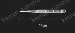 Stainless steel tweezers Straight round head (304 models) 14cm