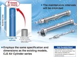 Longer Life Cylinder Double Acting, Single Rod CJ2-XB24 &oslash;6, &oslash;10, &oslash;16