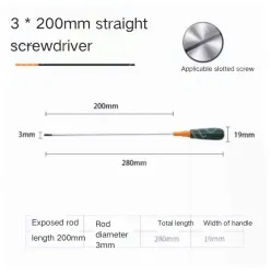 Slotted screwdriver 3*200