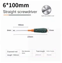 Slotted screwdriver 6*100