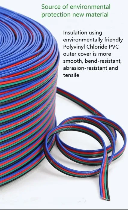 LED light connecting cable 18AWG*5 and (34/0.14TS)