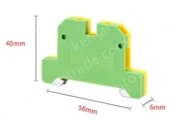 EK2.5-25 Rail Grounding Combination Terminal Flame Retardant Current Yellow and Green Ordinary Terminal Grounding Terminal