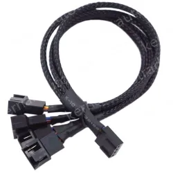 PWM four-point temperature control cooling fan extension cable 1in 4out