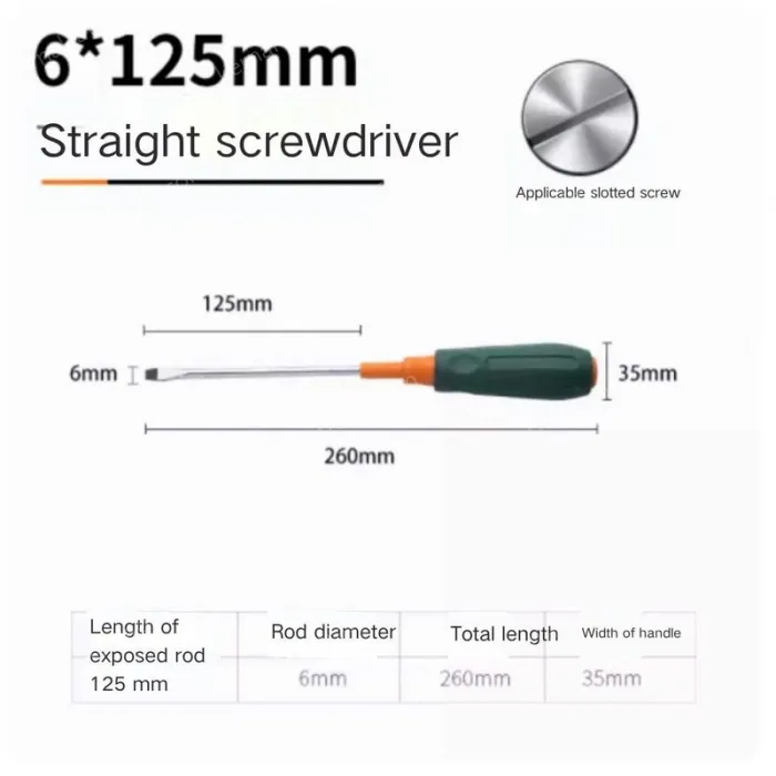 Slotted screwdriver 6*125