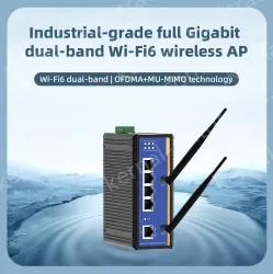 5 Ports Gigabit RJ45 Din-Rail Dual Band Wi-Fi6 Wireless Router
