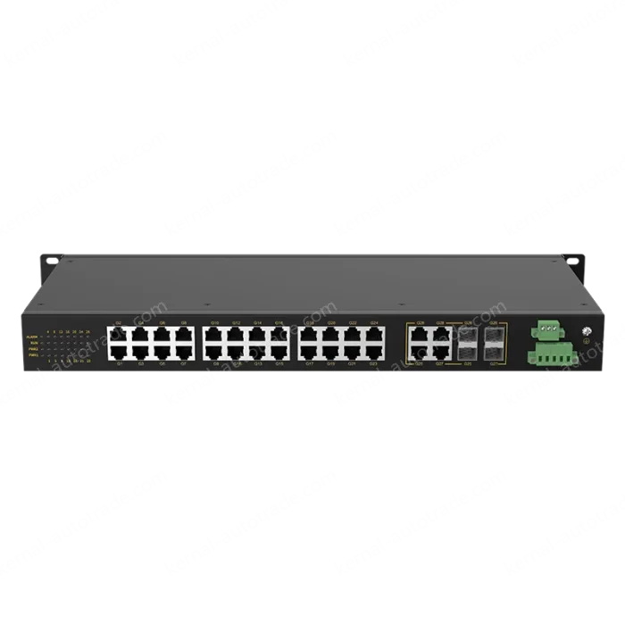 4 Ports Gigabit Combo + 24 Ports Gigabit RJ45 Rack-mount Unmanaged Industrial Ethernet Switch
