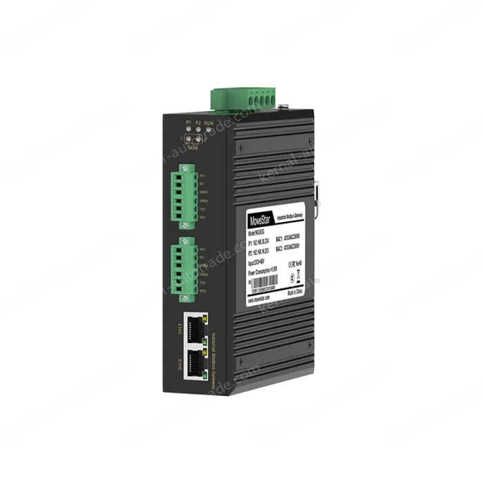 industrial-grade Modbus gateway 2-channel DIN-rail serial port server