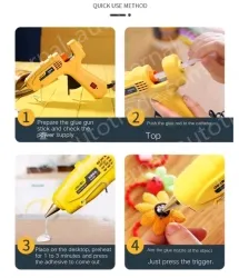 20W children's blue glue gun + 10 glue sticks
