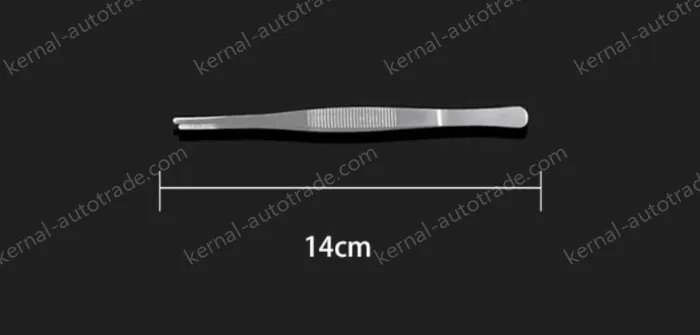 Stainless steel tweezers Straight round head (thick) 14cm