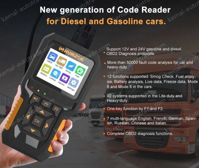 NexzCheck 601 Automotive and Truck OBD Reading Card