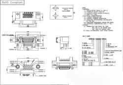 SCSI Connector Series 90 Degree PCB Board-to-Board Servo 40-PIN Headers