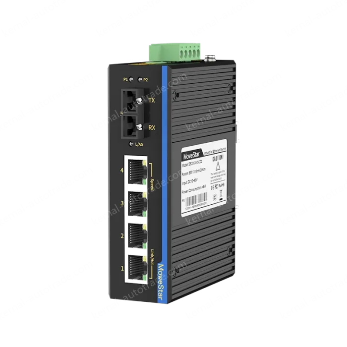 1 Port 100M F(x) + 4 Ports 10/100M T(x) Din-Rail Unmanaged Industrial Ethernet Switch