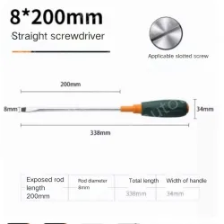 Slotted screwdriver 8*200