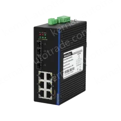 2 Ports 100M F(x) + 6 Ports 10/100M T(x) Din-Rail Unmanaged Industrial Ethernet Switch