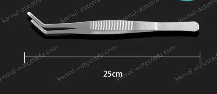 Stainless steel tweezers Curved round head (thick) 25cm