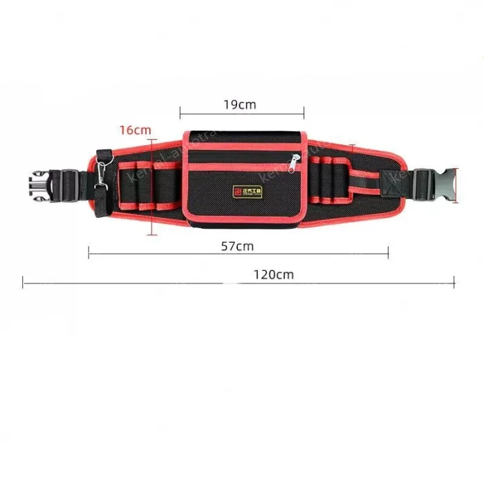 Red upgraded tool belt bag medium bag + mineral water hook