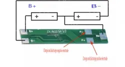 Lithium battery overcharge, overdischarge, overcurrent, short-circuit charging protection board 7.4V 6A