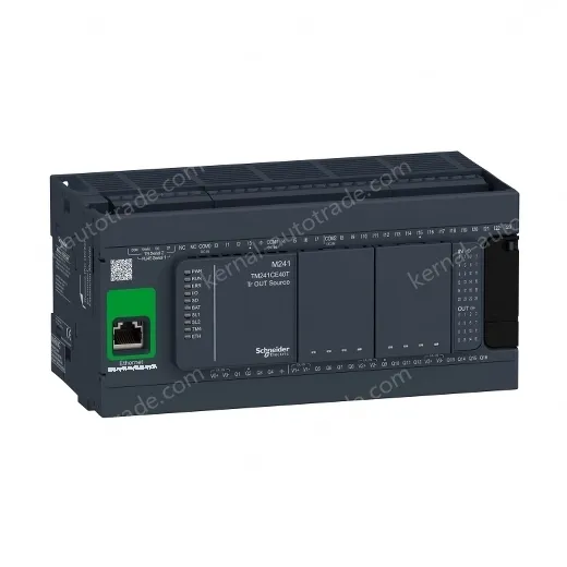 TM241CE40T logic controller, Modicon M241, 40 IO, transistor, PNP, Ethernet