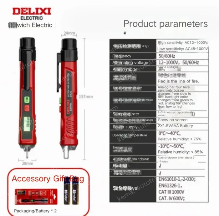 Non-contact stylus dual sensitivity DE26 with N
