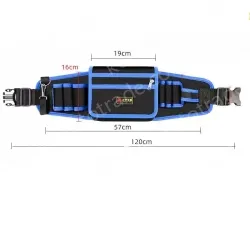 Blue Upgraded Tool Belt Bag Medium Bag + Mineral Water Hook Included