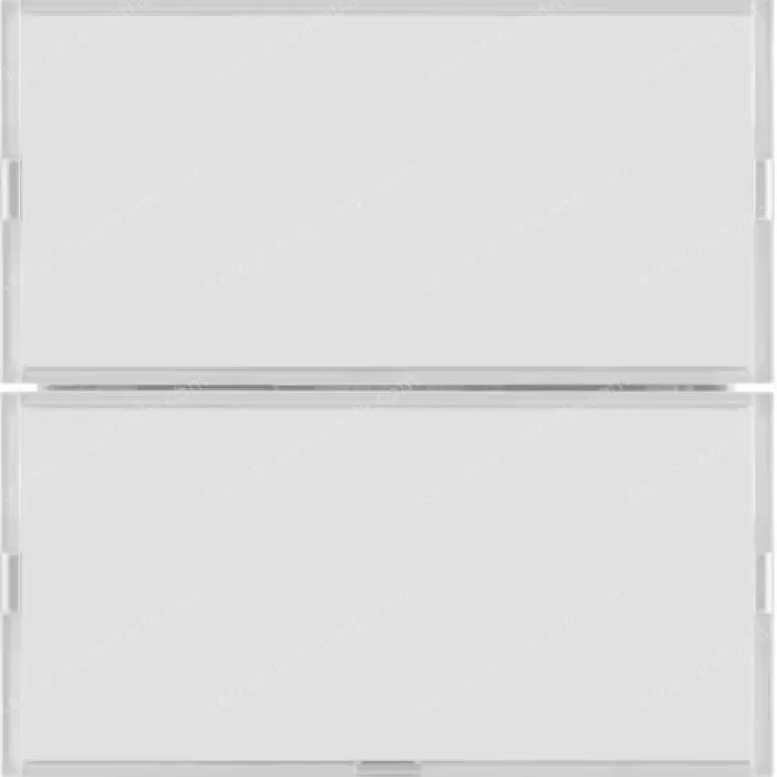 Push-button 2gang, RGB LED, int. temp. sensor, KNX - S.1/B.3/B.7, f. p.white