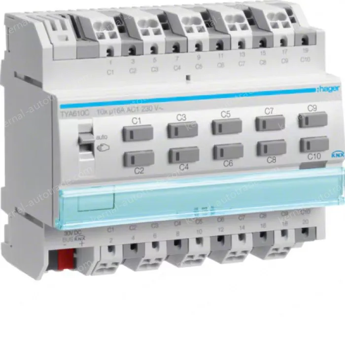 Output module 10x 16A /230V~, KNX