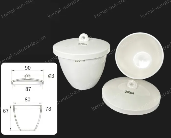 Ceramic crucibles 150ml+ lid
