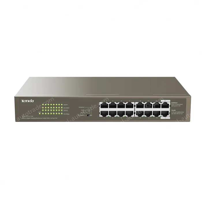 1000M&PoE 16-Port Gigabit Ethernet Switch with 16-Port PoE