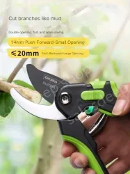 Red 8 inch - anti-pinch and labor-saving pruning shears